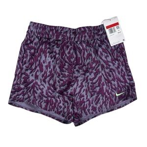 Nike One Girls Purple Shorts Large